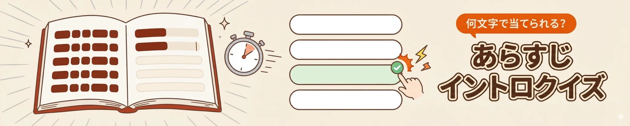 あらすじイントロクイズ:何文字で当てられる?